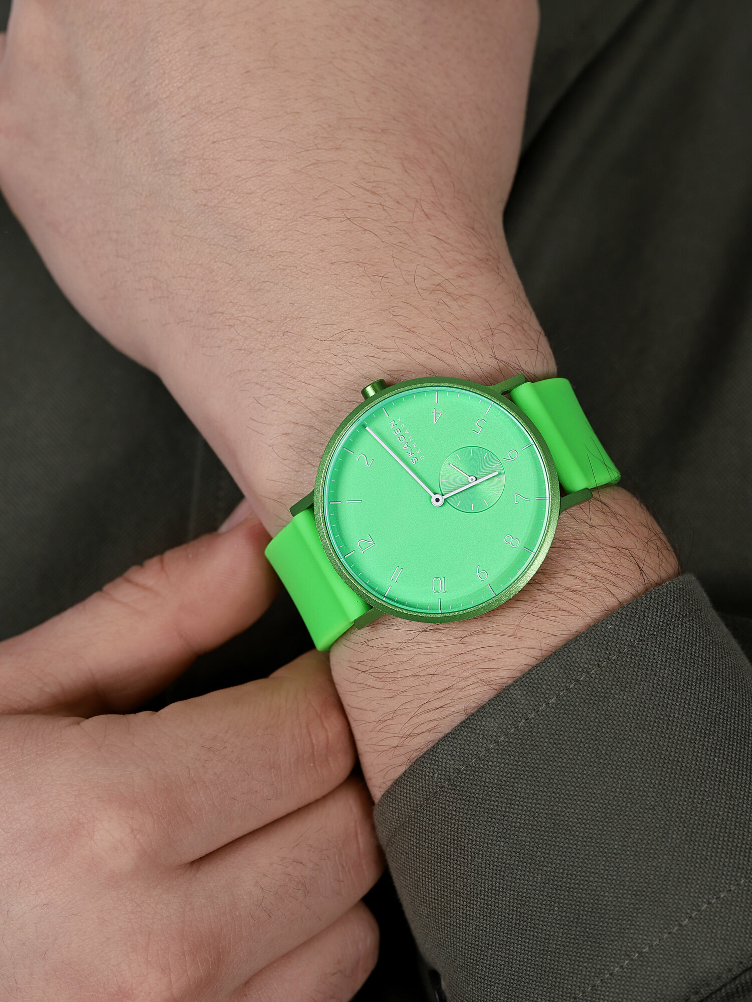 Skagen SKW6556 zegarek zielony klasyczny Aaren pasek - miniatura 3