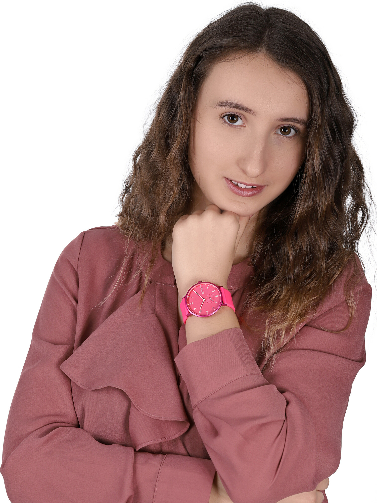 Skagen SKW6559 zegarek różowy klasyczny Aaren pasek - miniatura 2