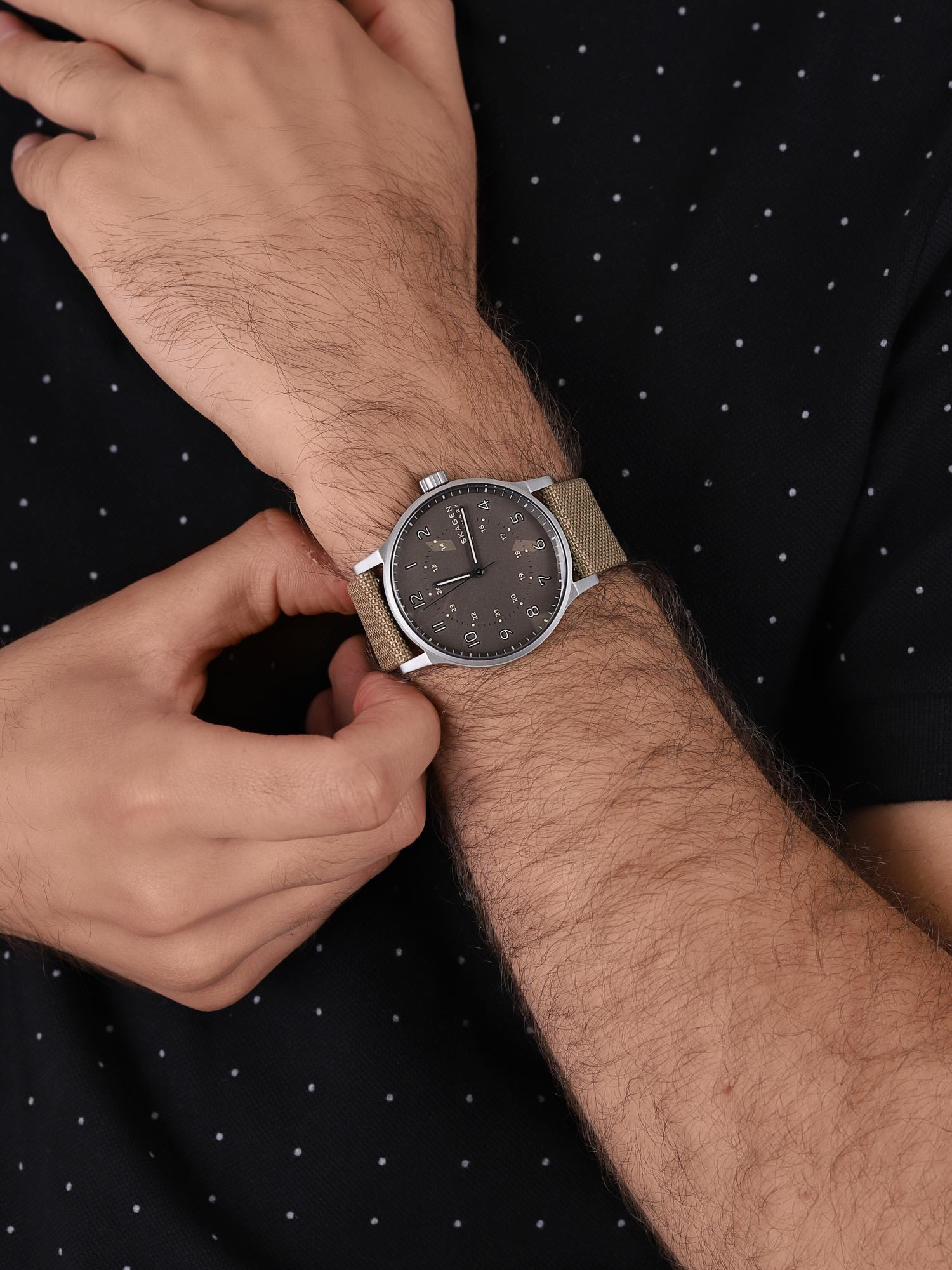 Skagen SKW6681 zegarek srebrny klasyczny Norre pasek - miniatura 5
