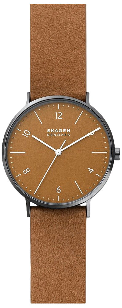 Skagen Aaren Naturals Cognac Leather Alternative Made With Apple SKW6726