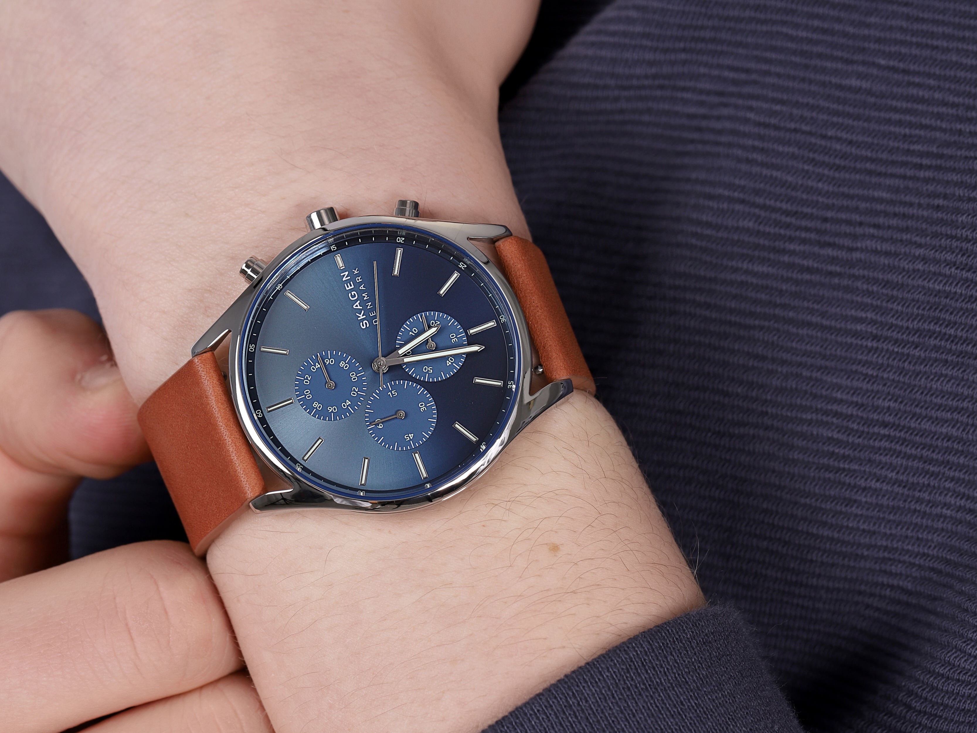 Skagen SKW6732 zegarek srebrny klasyczny Holst pasek - miniatura 4