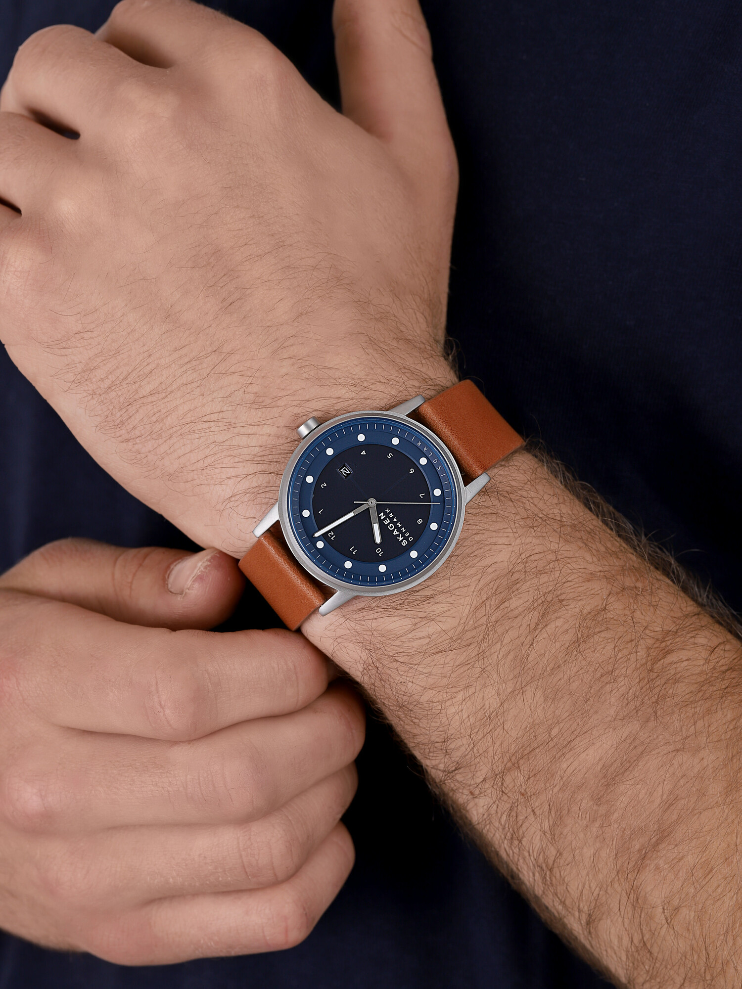 Skagen SKW6739 zegarek srebrny klasyczny Henricksen pasek - miniatura 3