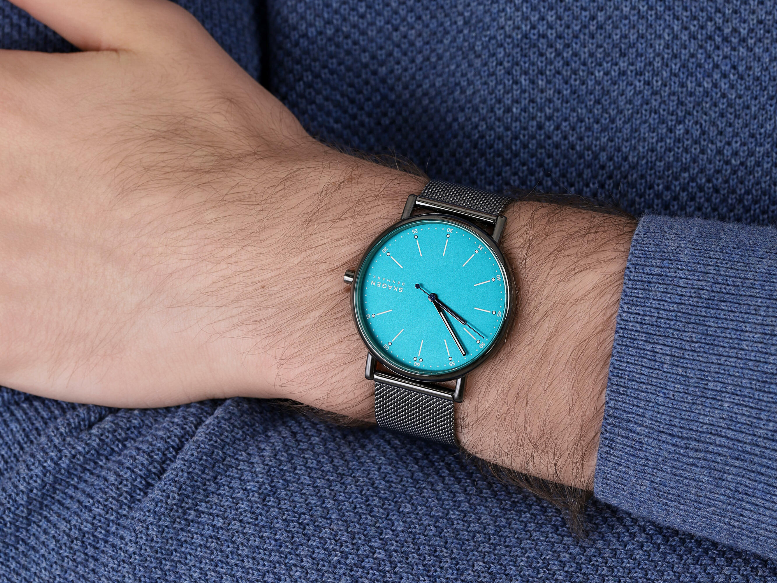 Skagen SKW6743 zegarek szary klasyczny Signatur bransoleta - miniatura 4