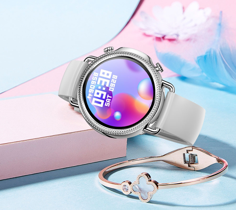 SMARBN089 Smartwatch Rubicon RNBE74 biały pasek Smartwatch sportowy zegarek czarny - miniatura 9