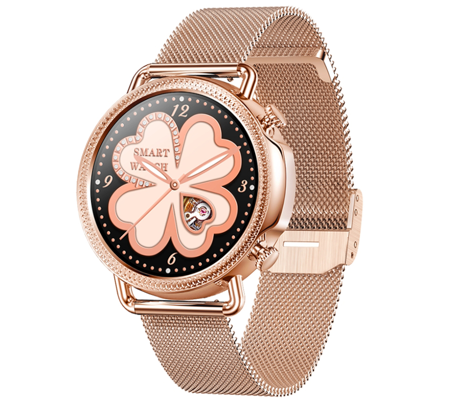 SMARBN090 Smartwatch Rubicon RNBE74 różowe złoto Smartwatch sportowy zegarek srebrny - miniatura 5