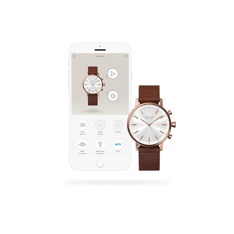 Kronaby S1401-1 smartwatch różowe złoto fashion/modowy Carat pasek - miniatura 5