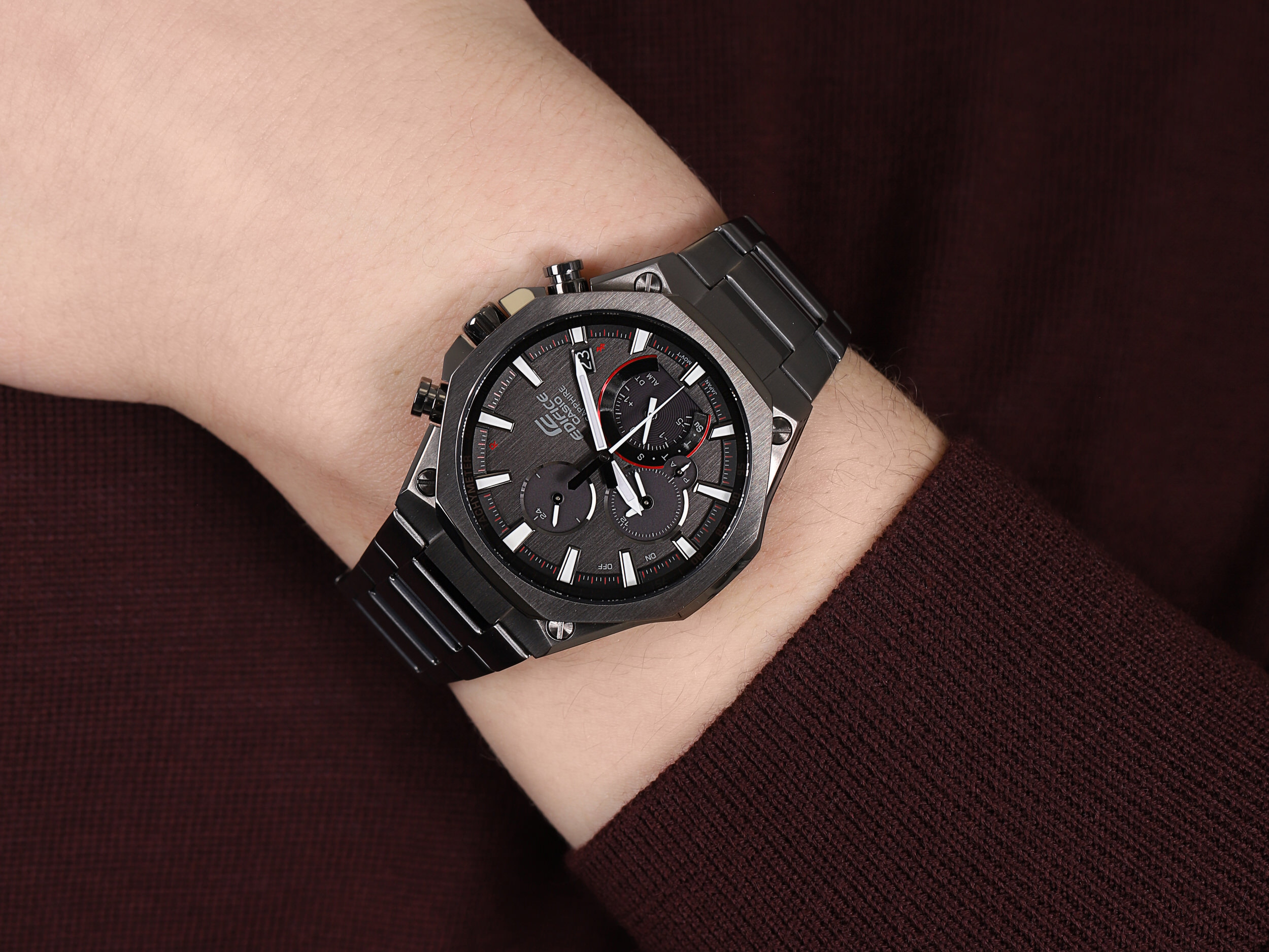 smartwatch Edifice EQB-1100DC-1AER męski z tachometr EDIFICE Premium - miniatura 4