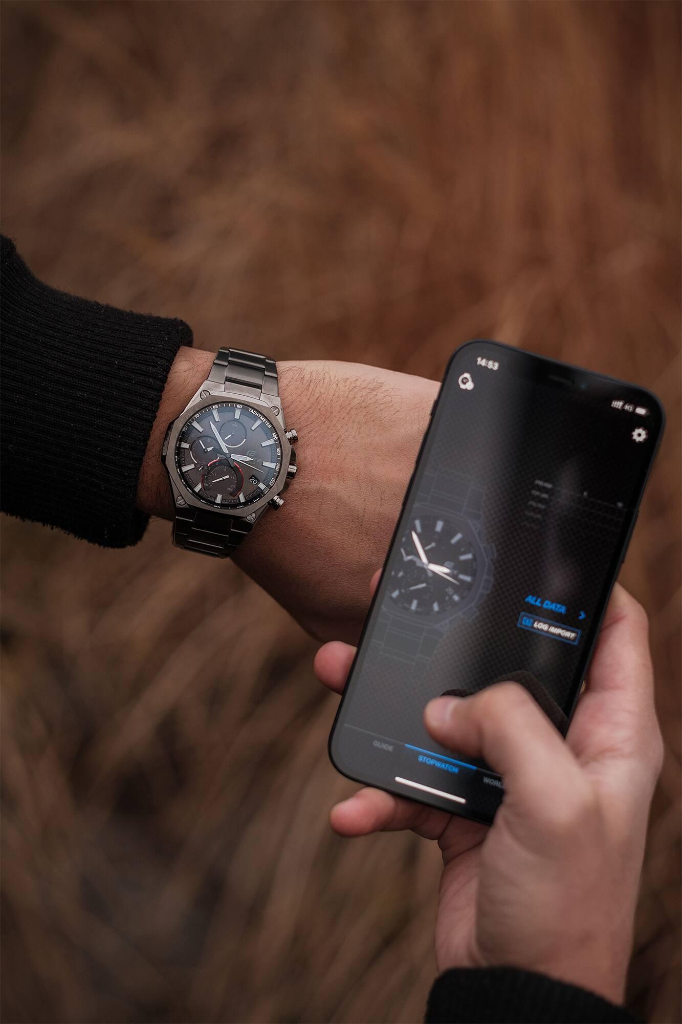 smartwatch EDIFICE EQB-1100DC-1AER solar męski EDIFICE Premium - miniatura 9