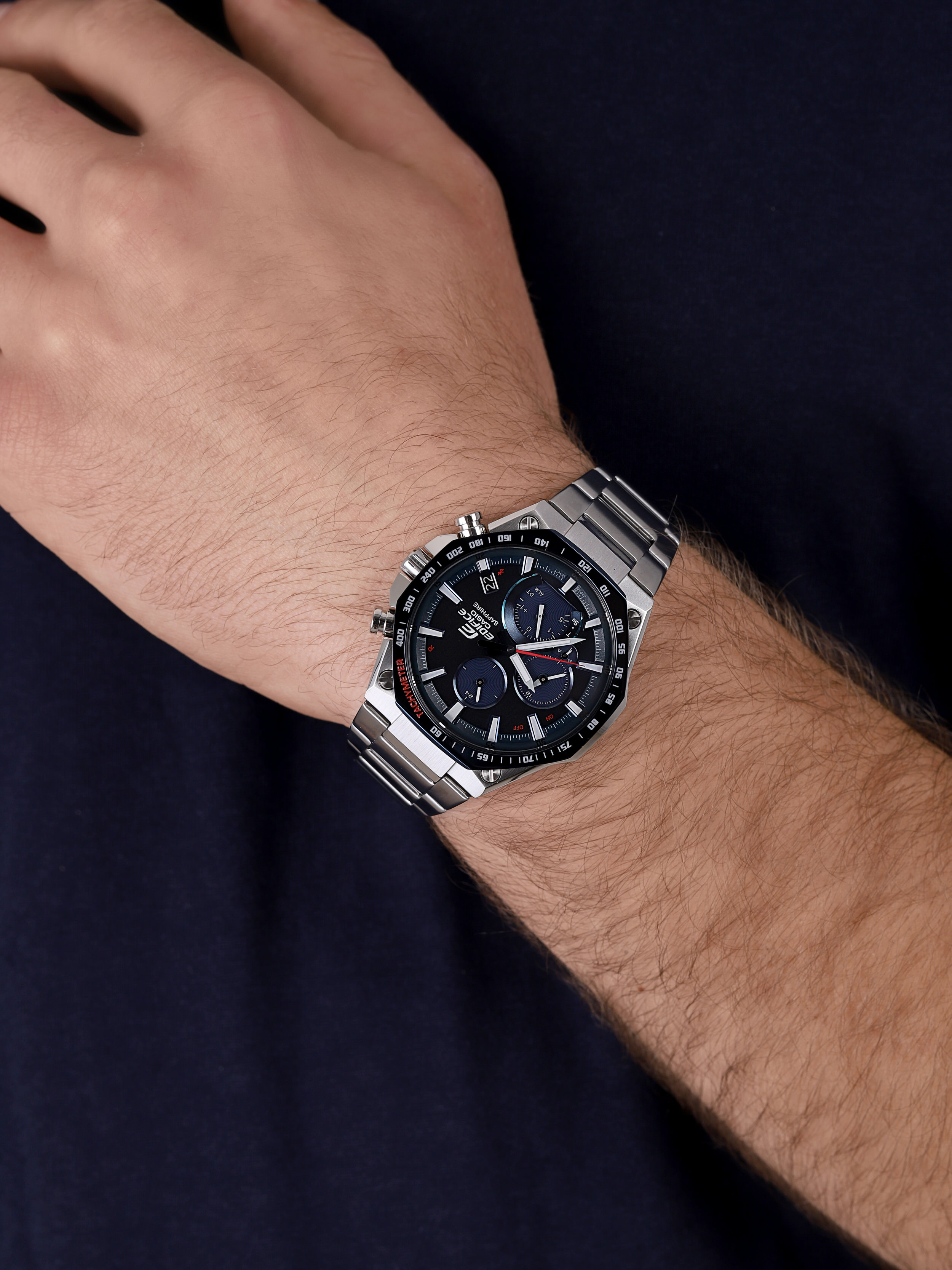 smartwatch EDIFICE EQB-1100XDB-2AER męski z tachometr EDIFICE Premium - miniatura 3