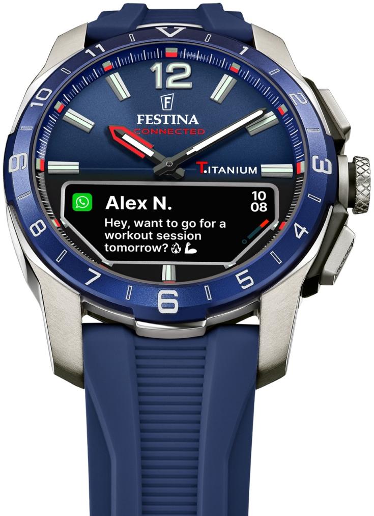 smartwatch Festina F23000-1 kwarcowy męski Connected Connected Titanium - miniatura 6
