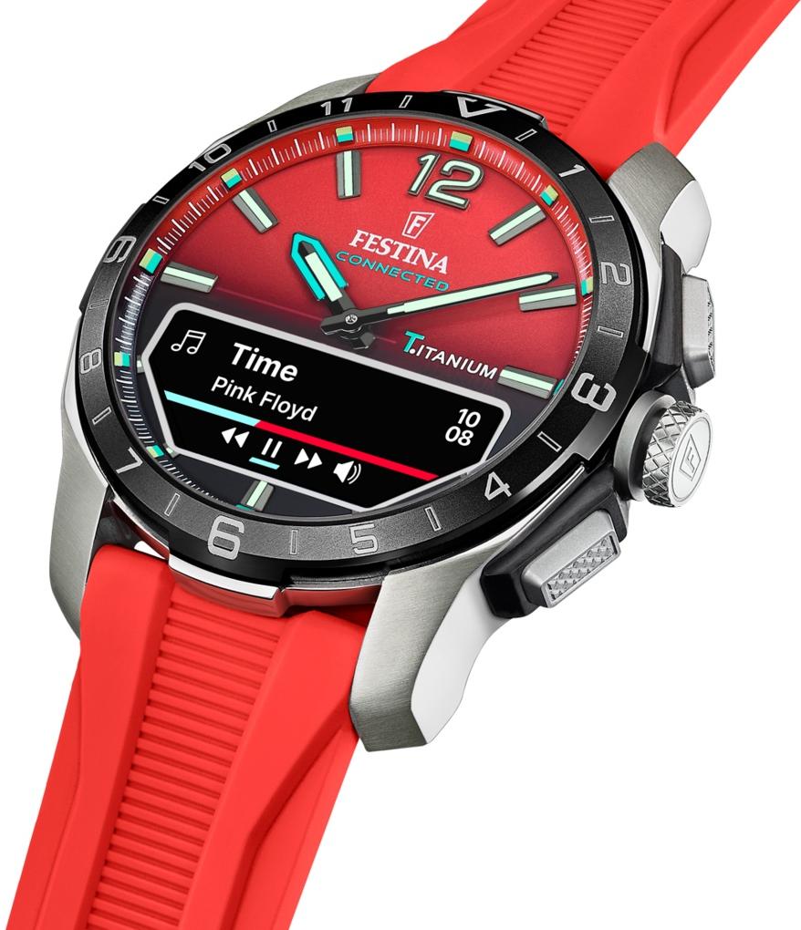 smartwatch Festina F23000-6 kwarcowy męski Connected Connected Titanium