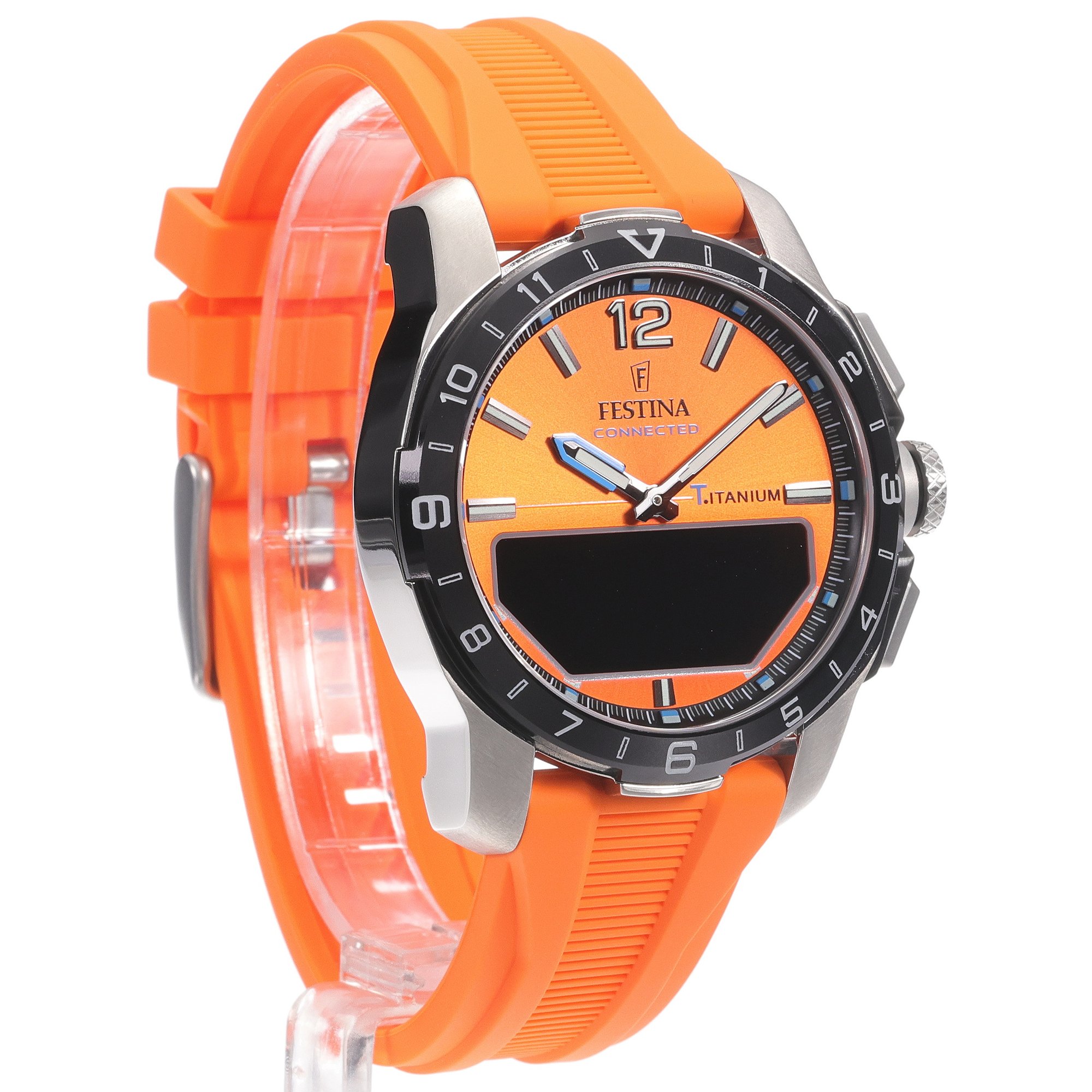 smartwatch Festina F23000-7 kwarcowy męski Connected Connected Titanium