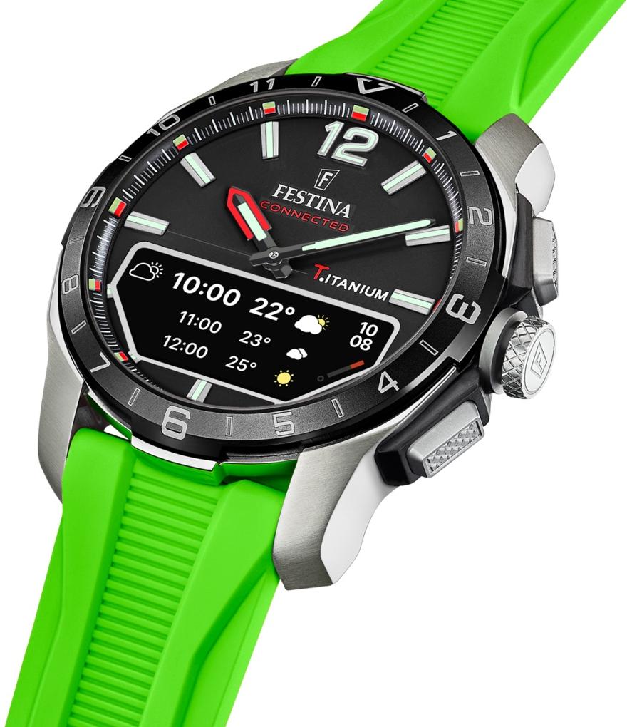 smartwatch Festina F23000-B kwarcowy męski Connected Connected Titanium