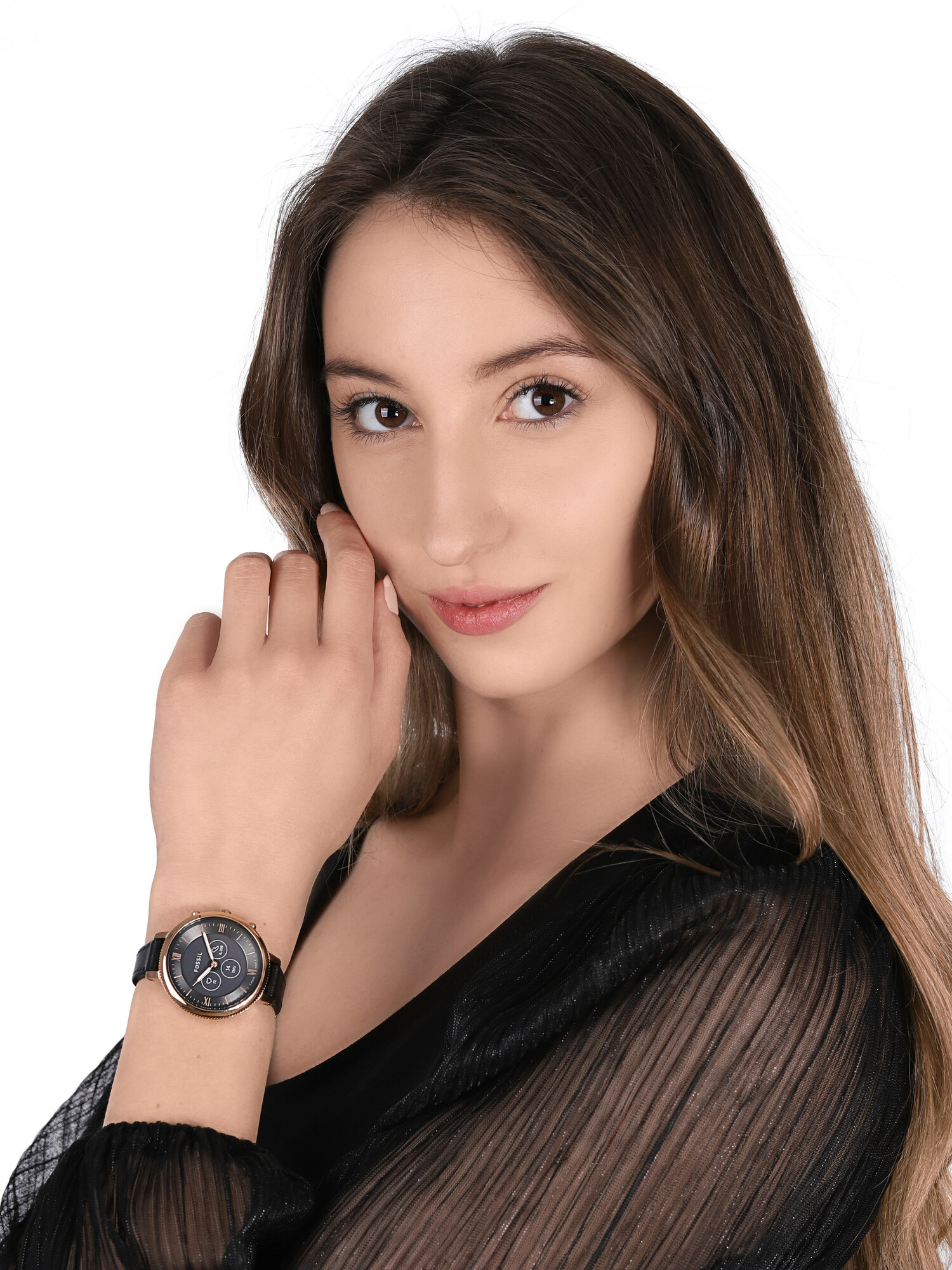 smartwatch Fossil FTW7035 różowe złoto Hybrid Smartwatch - miniatura 2