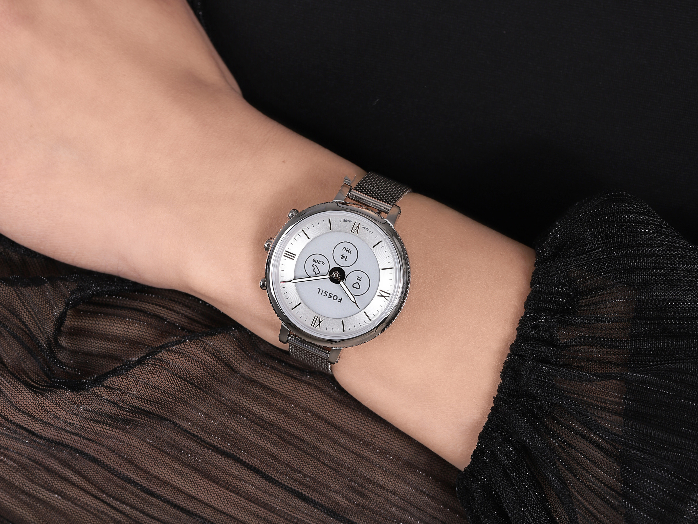 smartwatch Fossil FTW7040 srebrny Hybrid Smartwatch - miniatura 4