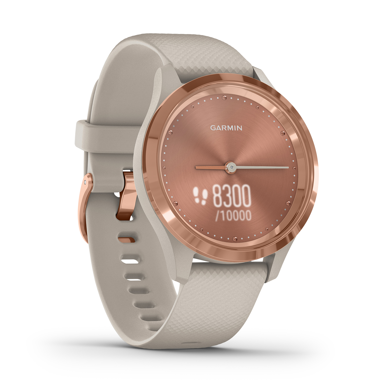 smartwatch Garmin 010-02238-22 damski Garmin Vivomove Vivomove 3S Rose Gold Tundra with Tundra Silicone Band - miniatura 6