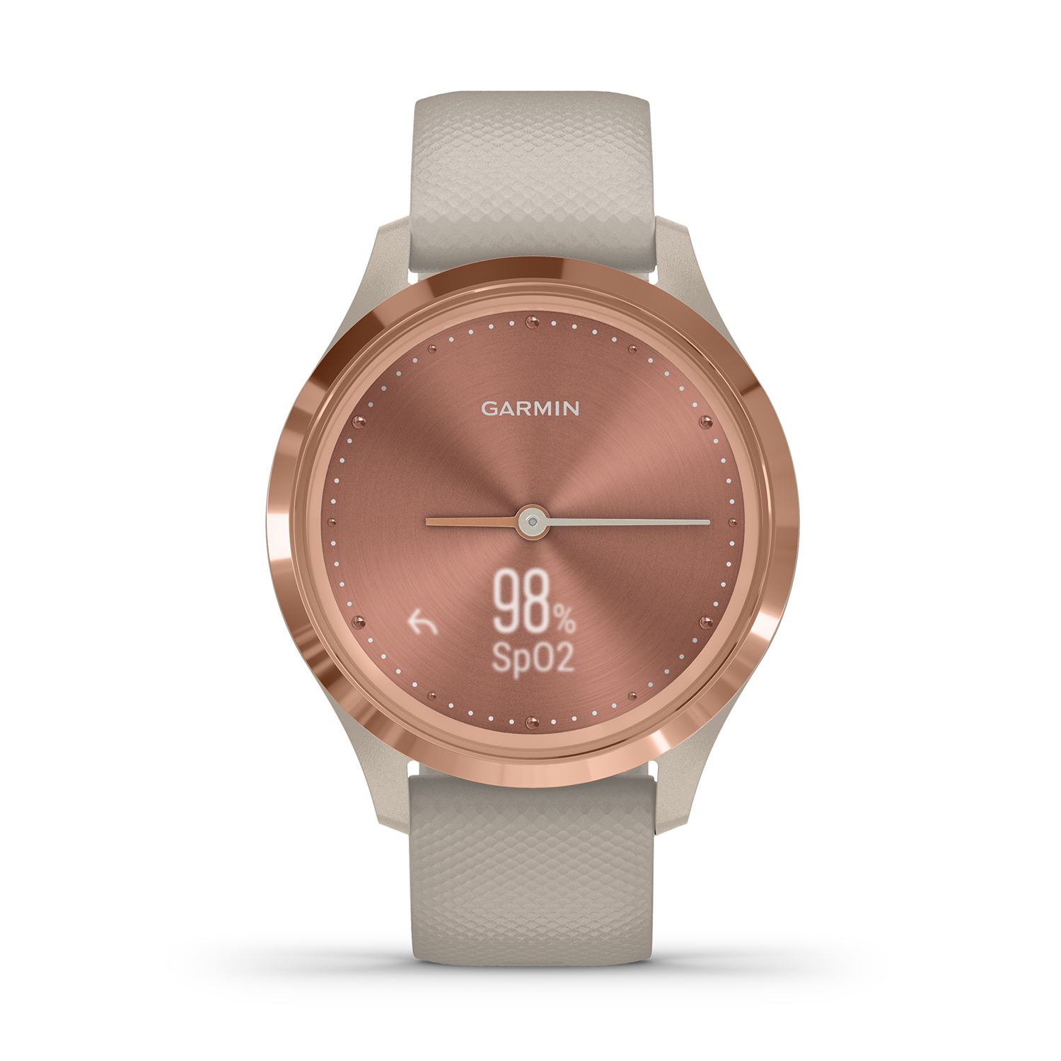 smartwatch Garmin 010-02238-22 Vivomove 3S Rose Gold Tundra with Tundra Silicone Band damski z barometr Garmin Vivomove - miniatura 3