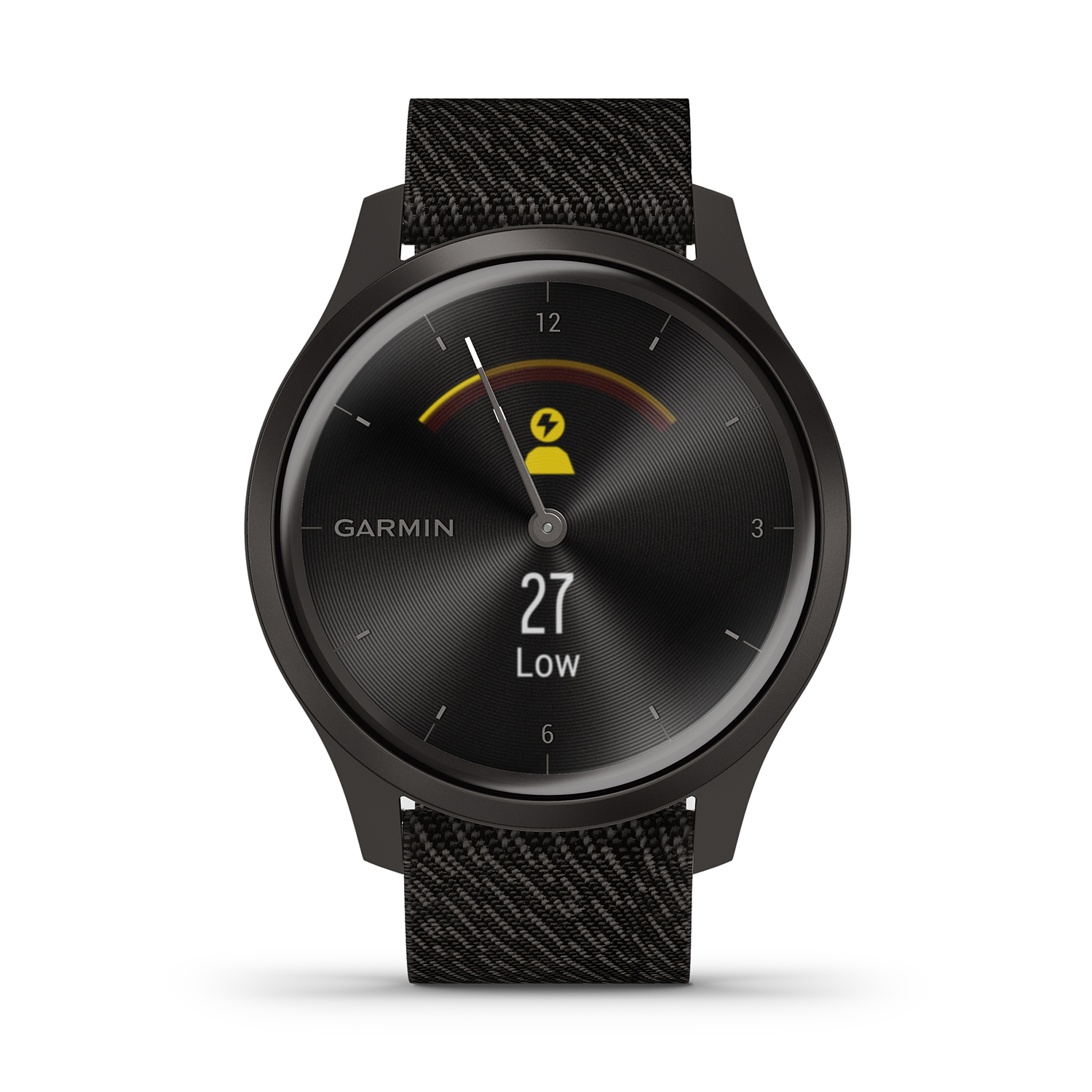 smartwatch Garmin 010-02240-23 Vivomove Style Gunmetal Dark Gray with Dark Gray Fabric B damski z barometr Garmin Vivomove - miniatura 3