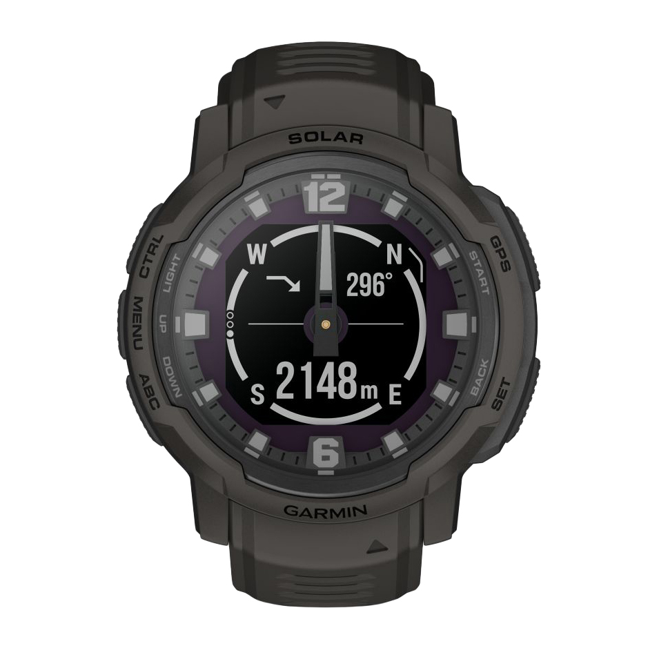 smartwatch Garmin 010-02730-01 Instinct Crossover Solar Graphite męski z termometr Instinct - miniatura 2