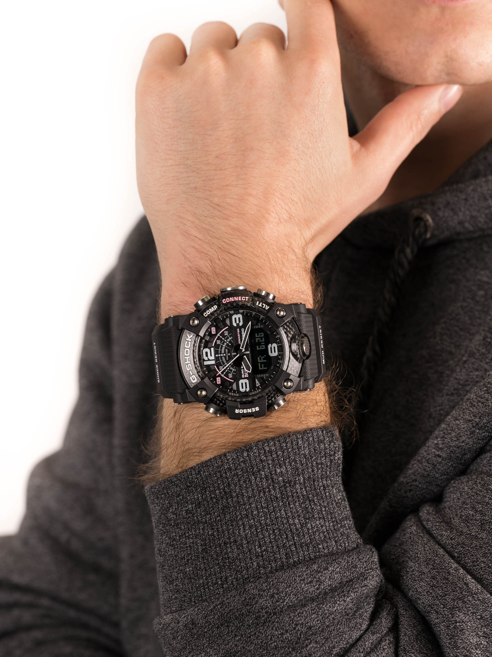 smartwatch G-Shock GG-B100BTN-1AER Mudmaster Carbon Core G-SHOCK X BURTON męski z termometr G-SHOCK Master of G