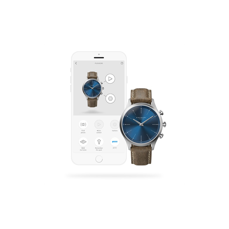 Kronaby S3759-1 smartwatch srebrny klasyczny Sekel pasek - miniatura 5