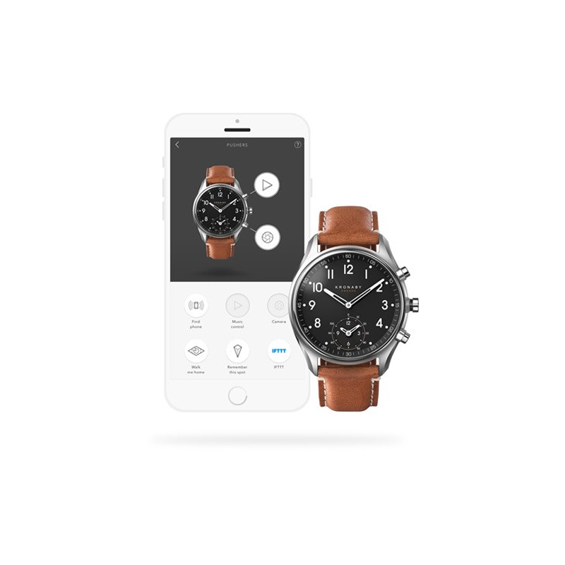 Kronaby S0729-1 smartwatch srebrny klasyczny Apex pasek - miniatura 5