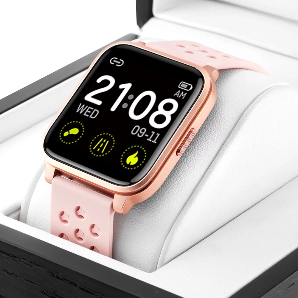 SMARUB043 zegarek różowe złoto sportowy Smartwatch pasek - miniatura 8