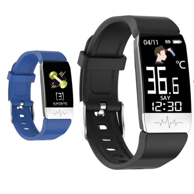 SMARUB054 zegarek srebrny sportowy Smartwatch pasek - miniatura 5