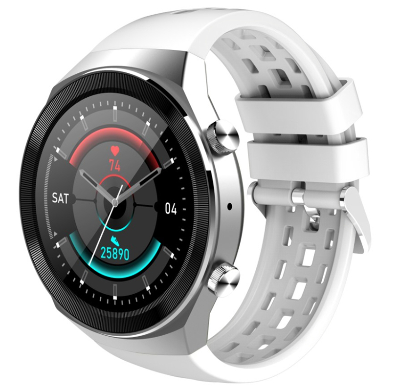 SMARUB066 zegarek srebrny sportowy Smartwatch pasek - miniatura 3