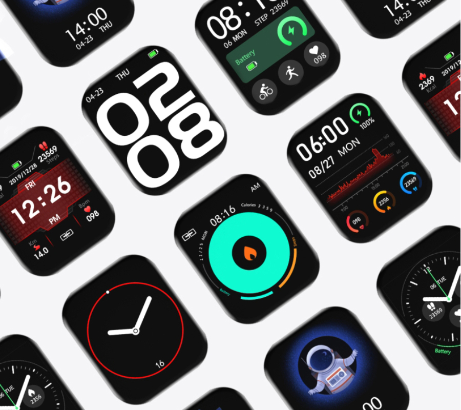 SMARUB073 Smartwatch sportowy zegarek srebrny - miniatura 7