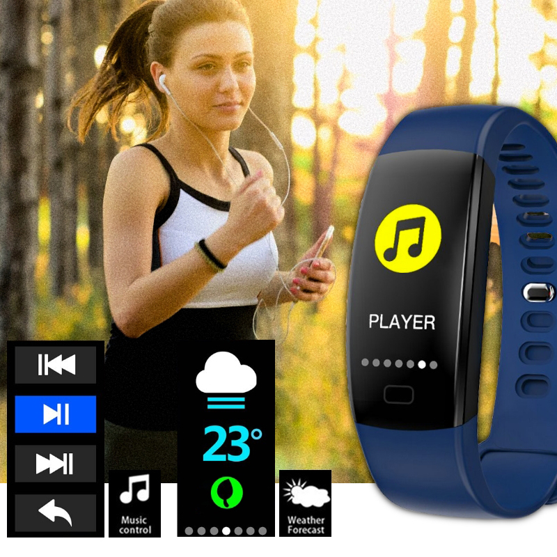 SMARUB118 Smartwatch RNCE80 czerwony zegarek sportowy Smartband - miniatura 4