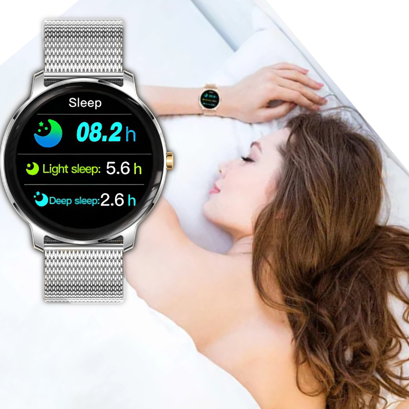 SMARUB123 Smartwatch sportowy zegarek złoty - miniatura 9