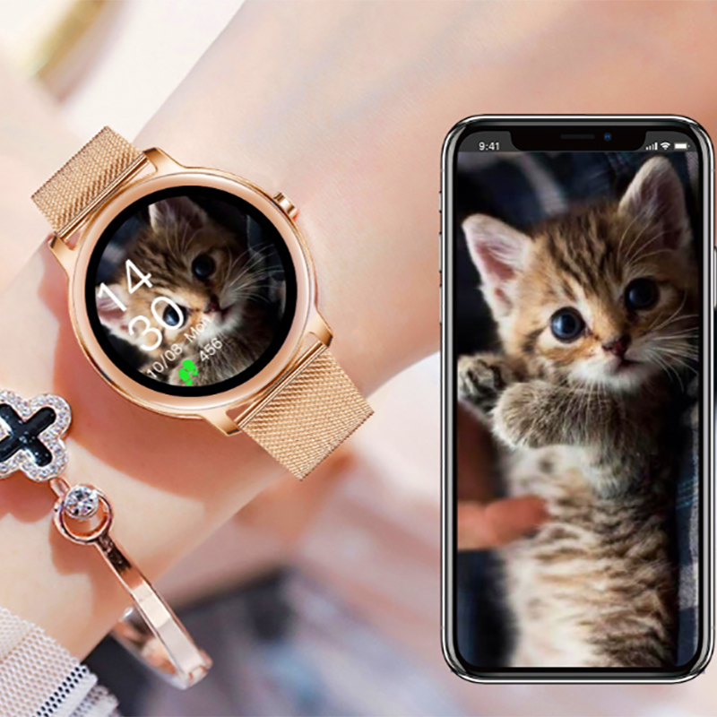 SMARUB124 Smartwatch zegarek damski sportowy mineralne - miniatura 8