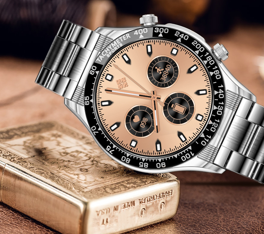SMARUB175 Smartwatch sportowy zegarek srebrny - miniatura 9