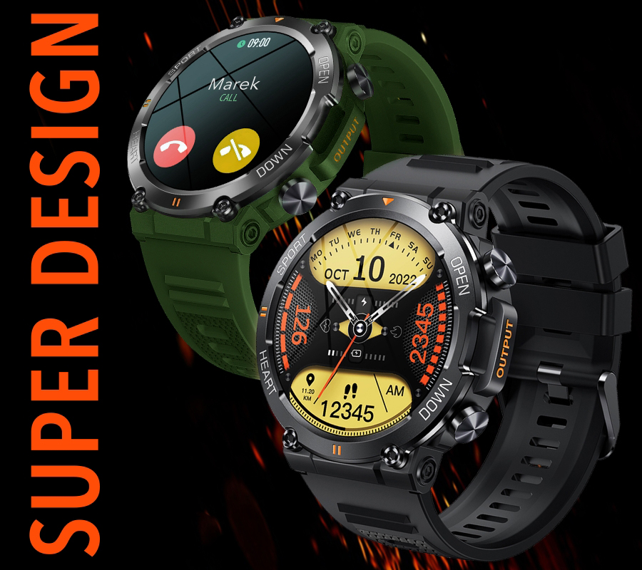 SMARUB178 Smartwatch sportowy zegarek czarny - miniatura 9