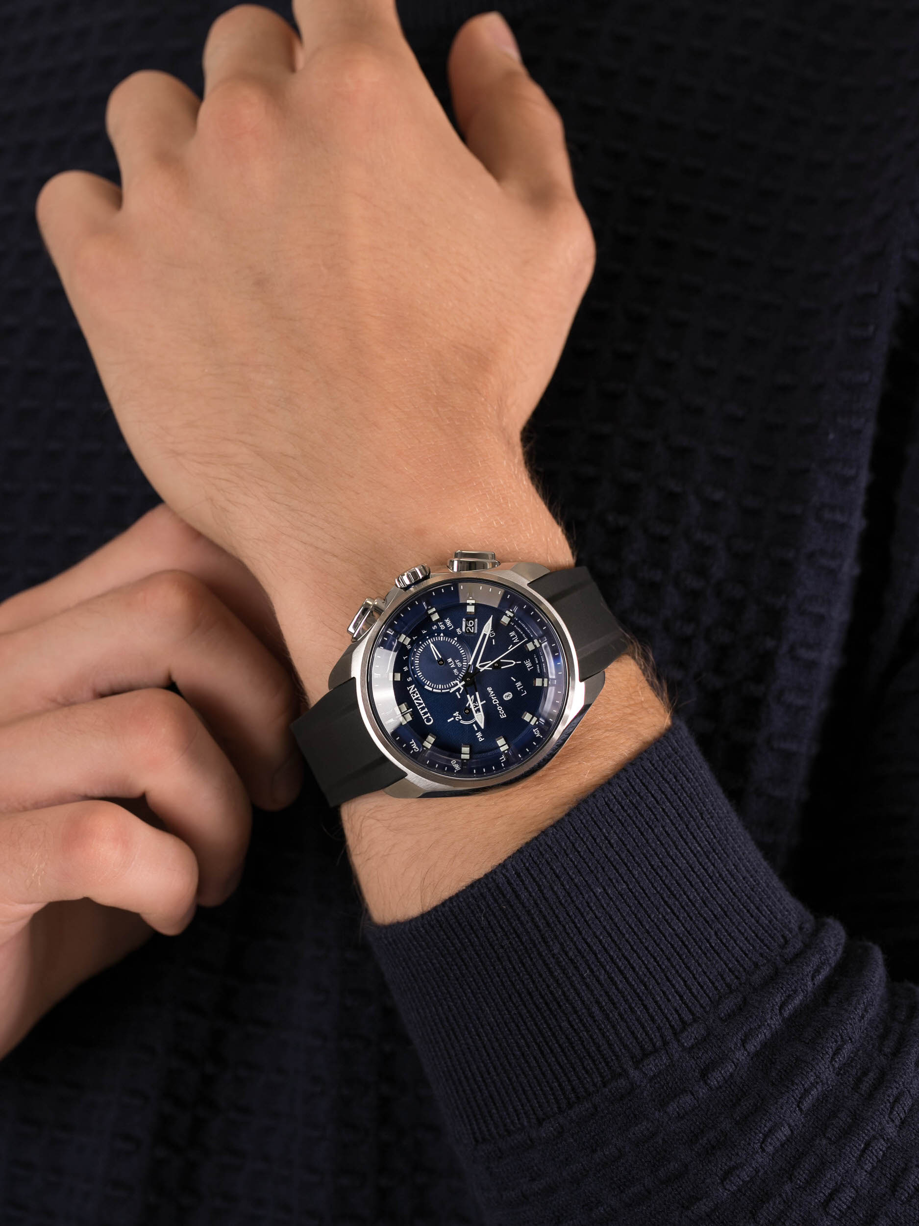 smartwatch Citizen BZ1020-14L męski z chronograf Ecodrive - miniatura 3