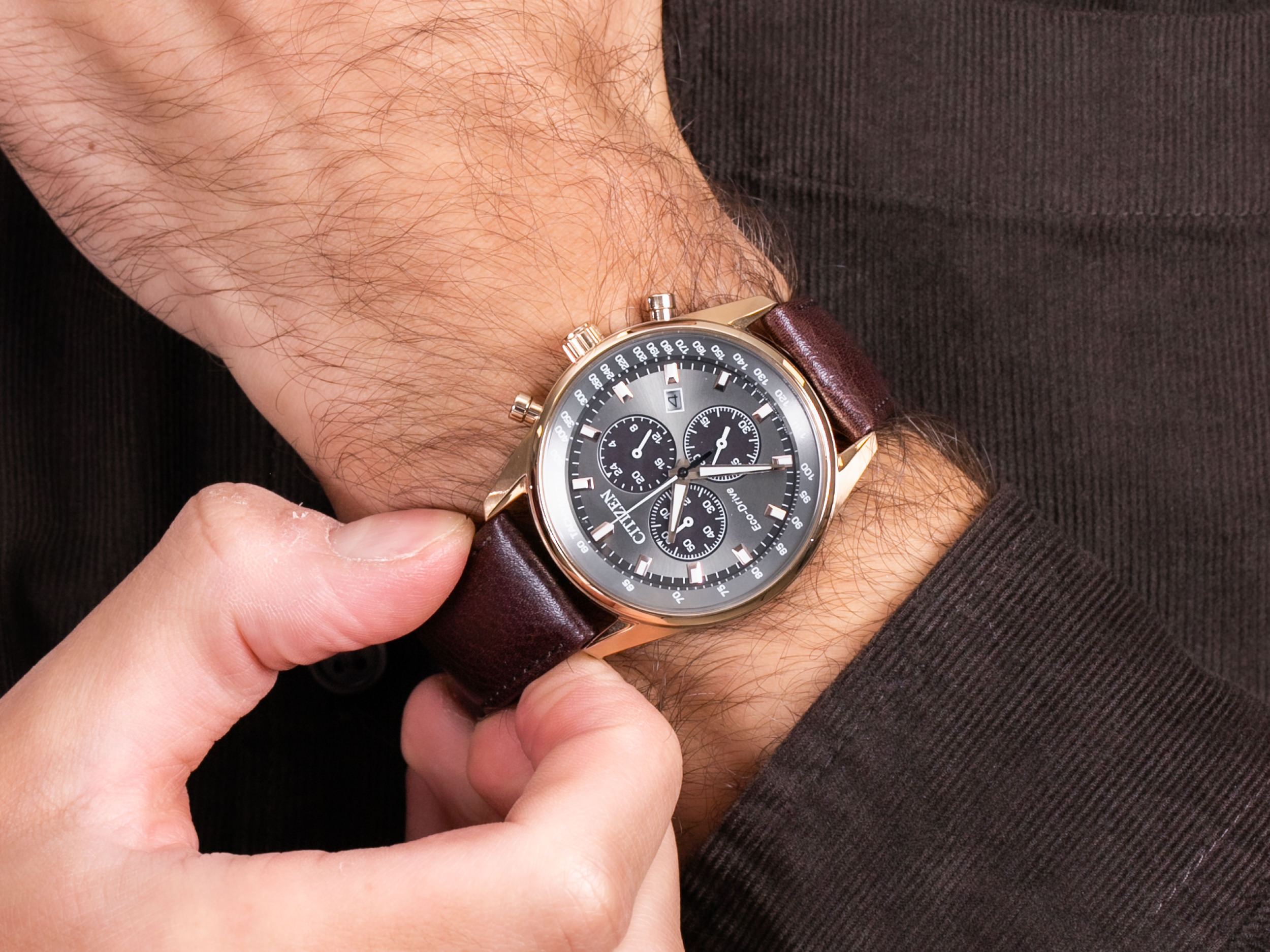 zegarek Citizen AT2393-17H różowe złoto Chrono - miniatura 4
