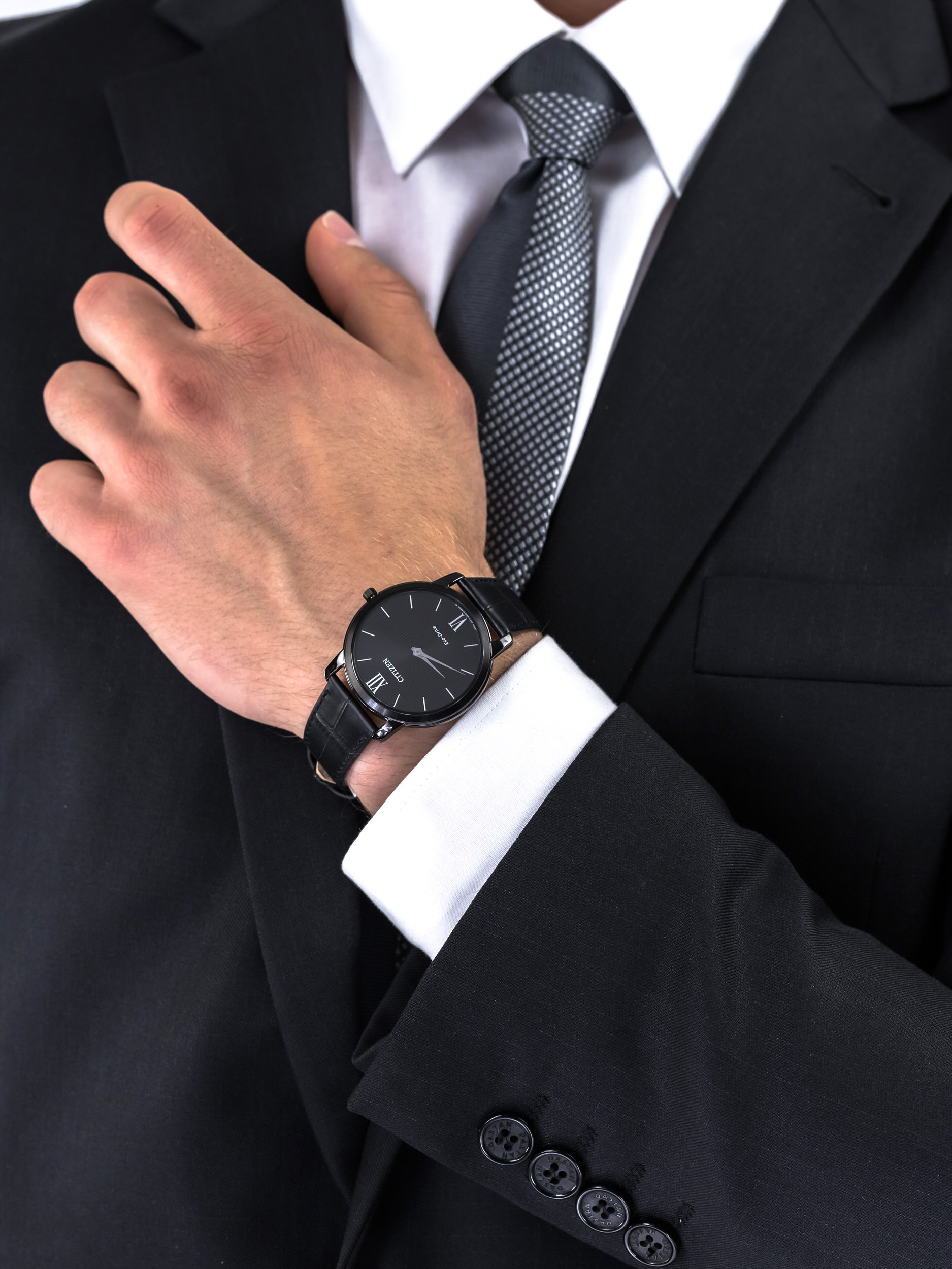 Citizen AR1135-10E męski zegarek Ecodrive pasek - miniatura 3