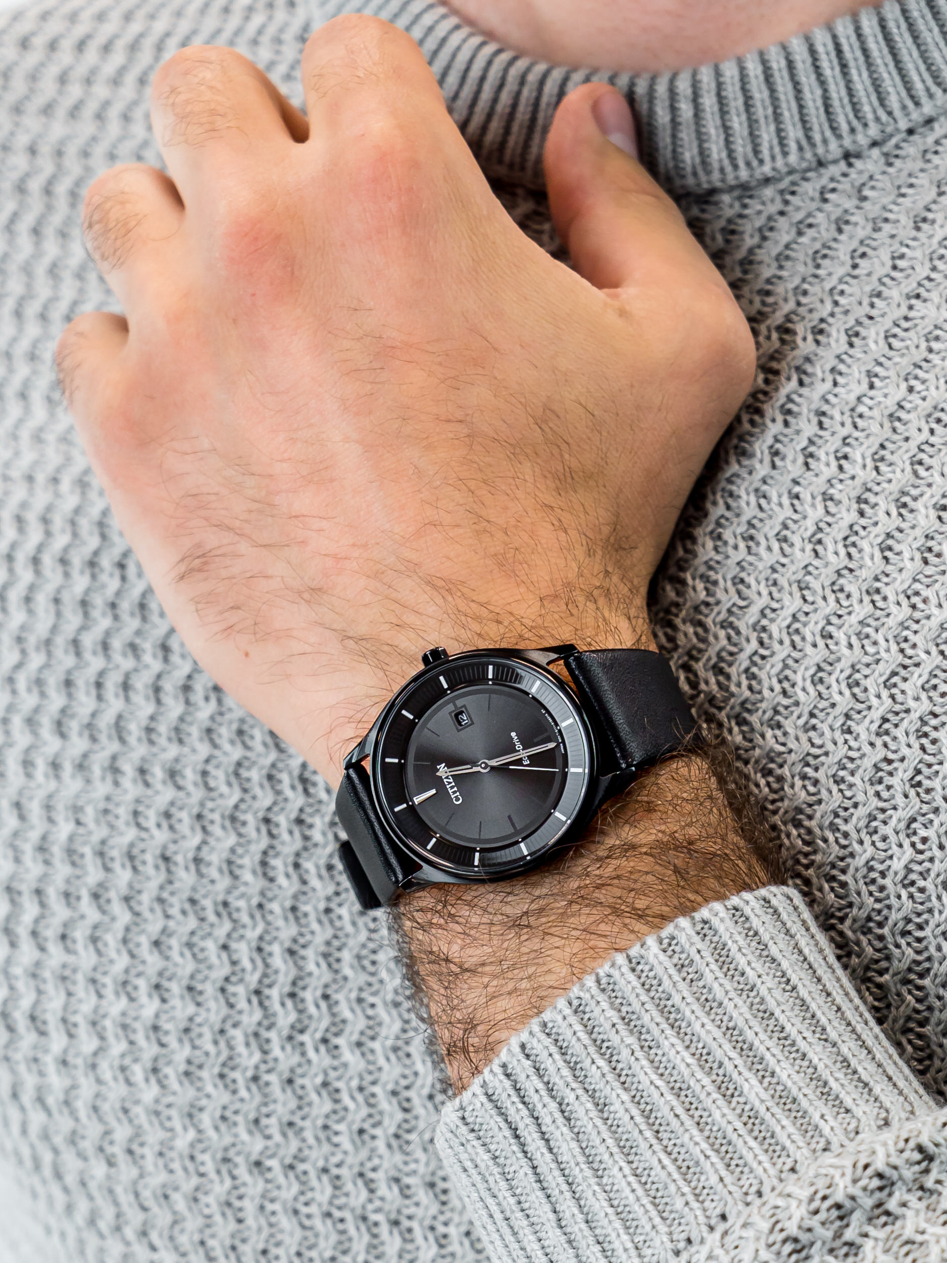 Citizen BM7405-19E męski zegarek Ecodrive pasek