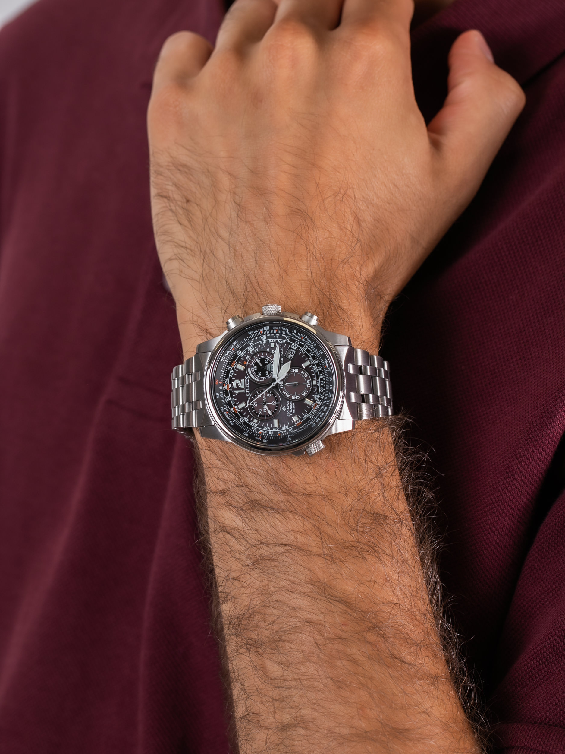 zegarek Citizen CB5850-80E męski z chronograf Radio Controlled - miniatura 3