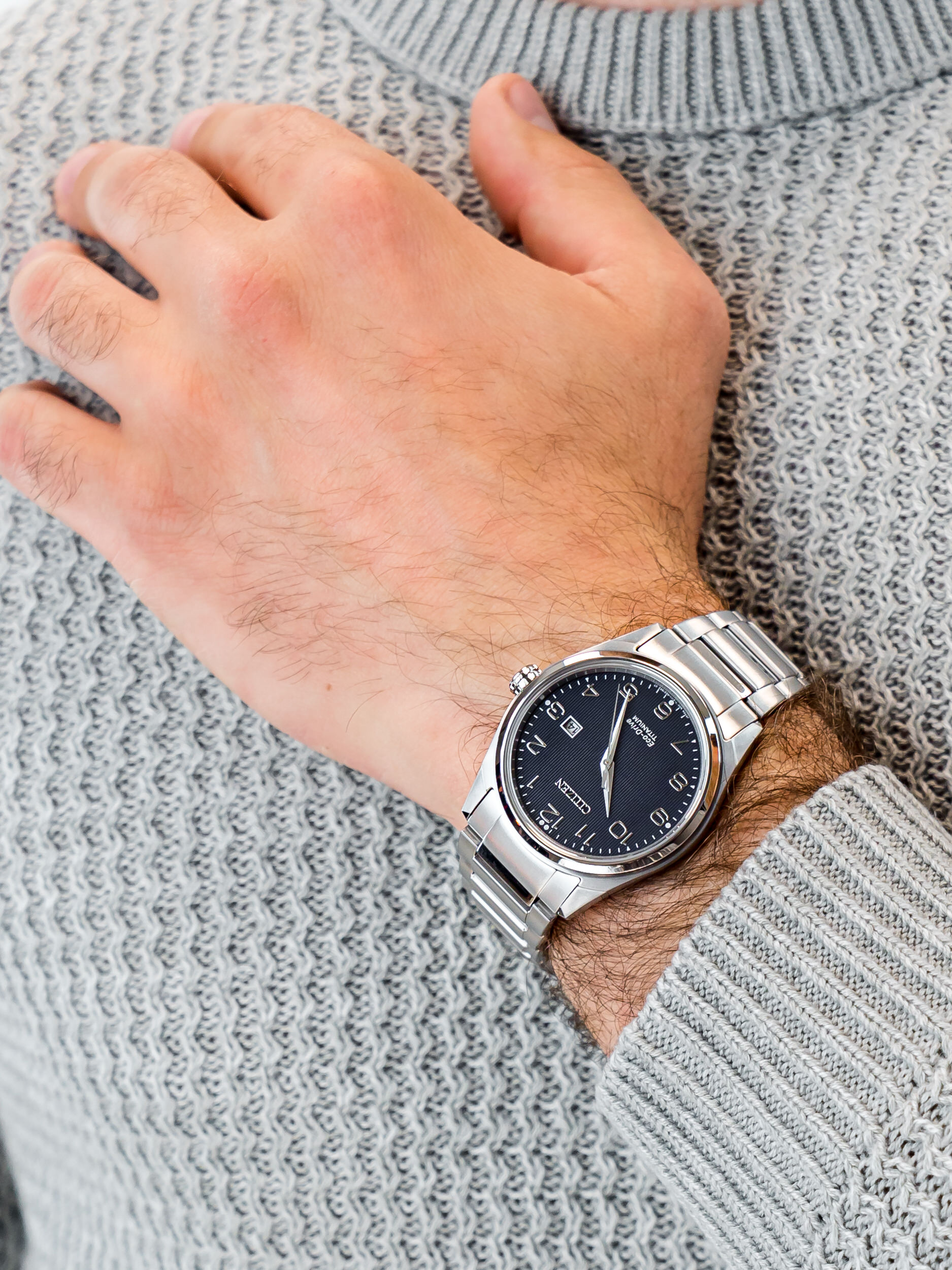 Citizen BM7360-82M męski zegarek Titanium bransoleta