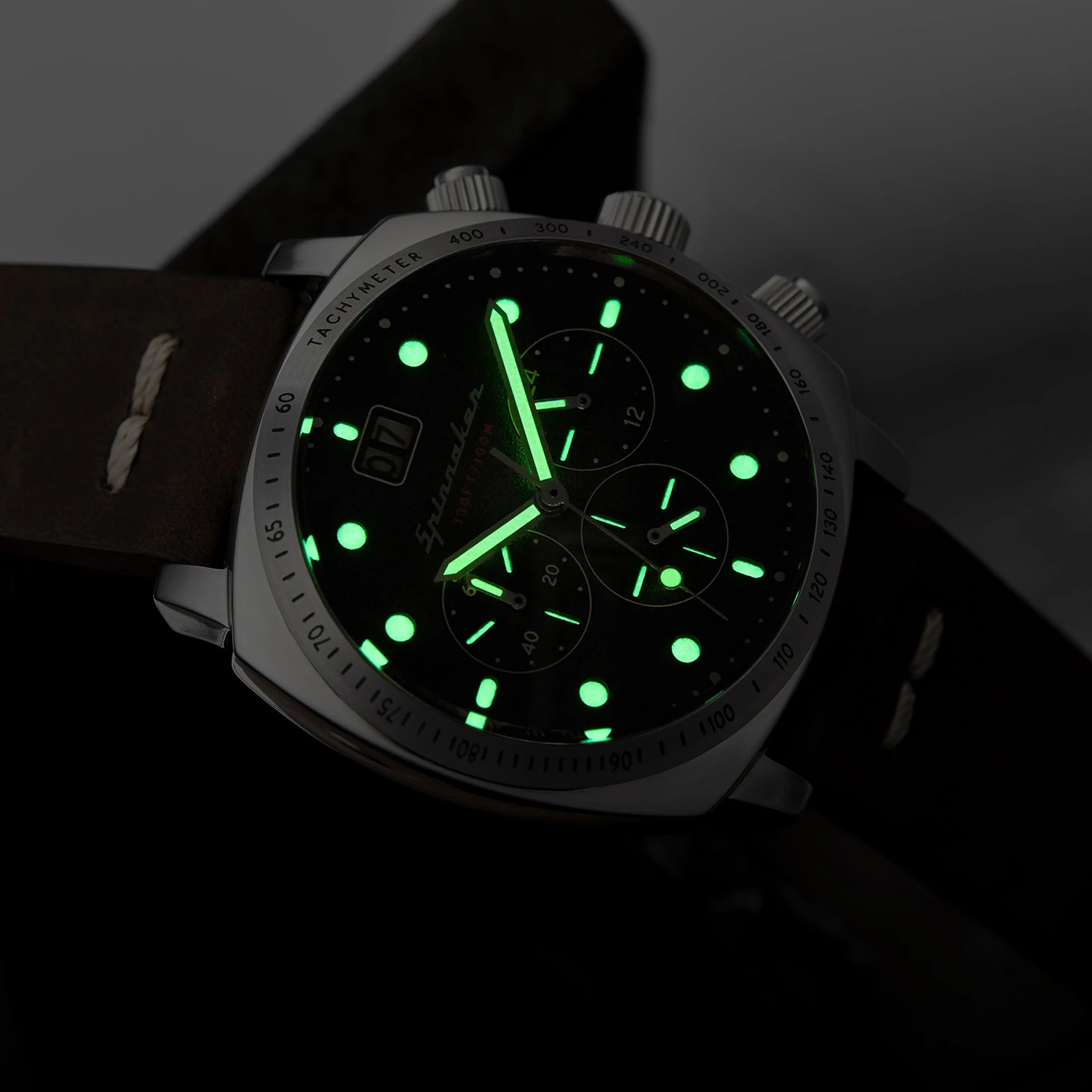 Spinnaker SP-5068-02 HULL CALIFORNIA CHRONOGRAPH PINE GREEN zegarek Hull - miniatura 4