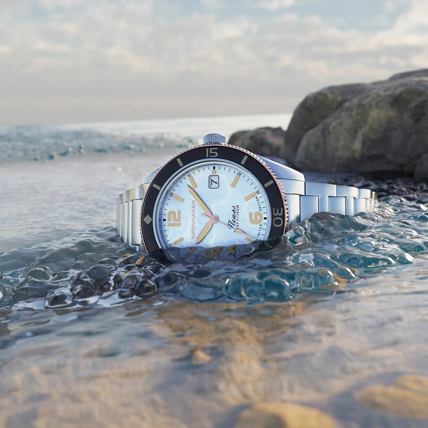 Spinnaker SP-5108-33 FLEUSS AUTOMATIC PEARL DIVER LIMITED EDITION zegarek Fleuss - miniatura 4