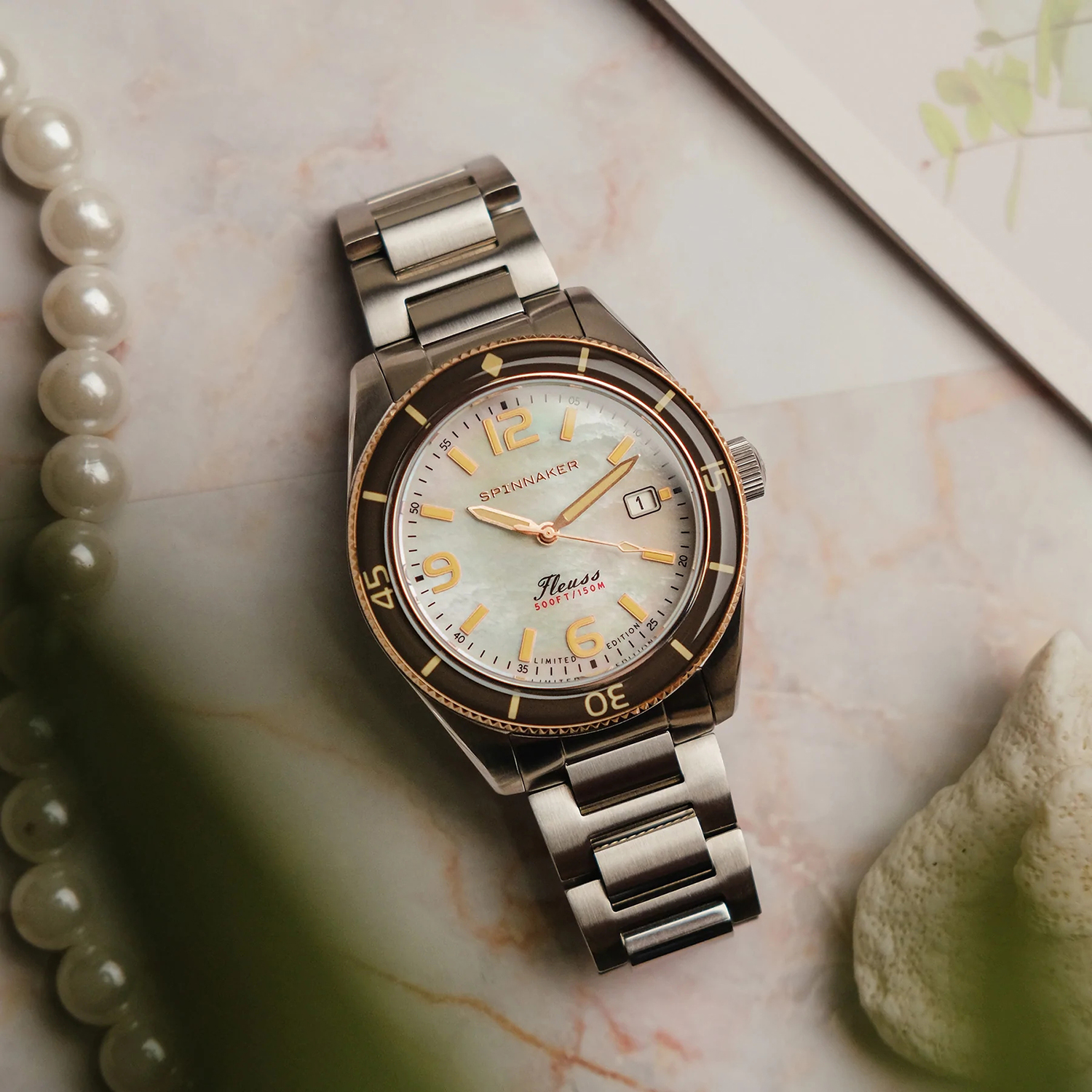 Spinnaker SP-5108-33 Fleuss FLEUSS AUTOMATIC PEARL DIVER LIMITED EDITION zegarek męski - miniatura 5
