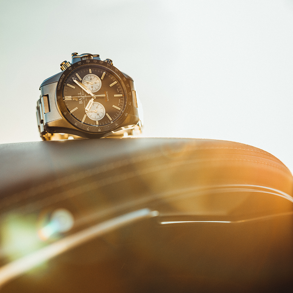 Ball CM2198C-S1CJ-BK Engineer Hydrocarbon Racer Chronograph Engineer Hydrocarbon sportowy zegarek srebrny - miniatura 9