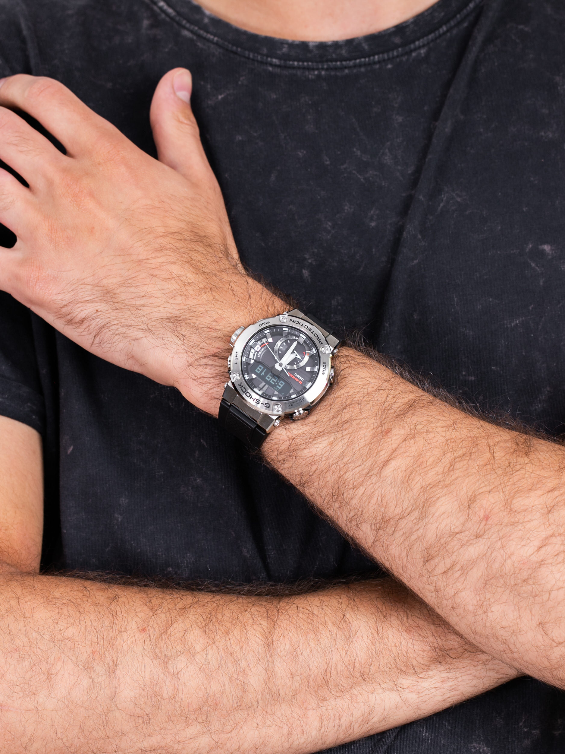 G-Shock GST-B200-1AER męski zegarek G-SHOCK G-STEEL pasek