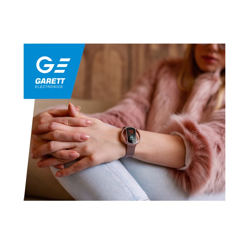 Garett 5903246287189 Smartwatch Garett Women Nicole RT różowy stalowy Damskie sportowy zegarek różowe złoto - miniatura 9