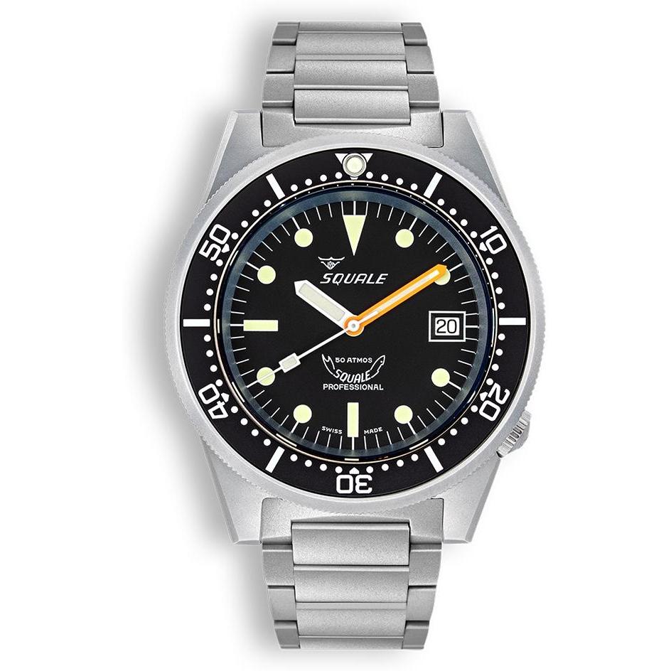 Squale 1521BKBLSQ20S zegarek srebrny typudiver 1521 bransoleta - miniatura 5