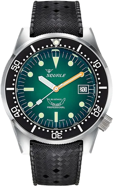 Squale 1521PROFGRHT 1521 Green Ray Rubber - zdjęcie 1