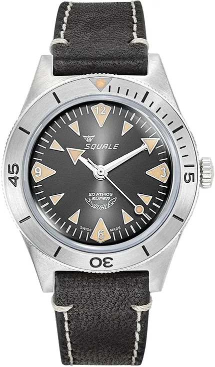 Squale SUPERSSABKPN Super-Squale Big Arrows Black Leather - zdjęcie 1